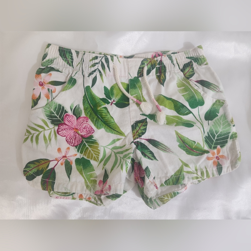 Old Navy Floral Short Pants Adjustable Waist (Size: 12-14 Large)